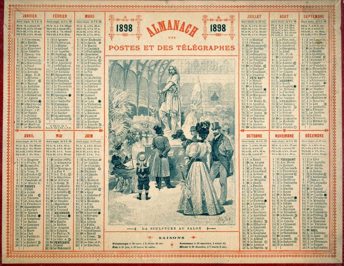 Almanach Postes et télégraphes